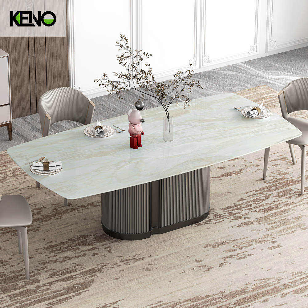 Ensemble de table à manger asiatique de haute qualité pour 2 à 12 personnes, en pierre de jade, nouvelle table à manger