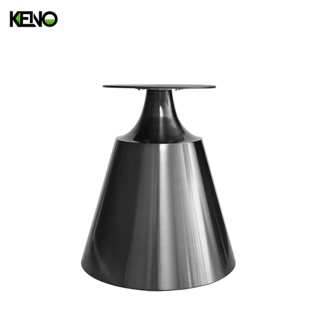 黑钢底座懒人苏珊大理石圆形餐桌