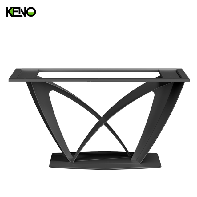 طاولة طعام إنفينيتي بقاعدة فراشة من الفولاذ المقاوم للصدأ باللون الأسود غير اللامع للمنزل والشقق الصغيرة وغرفة الطعام