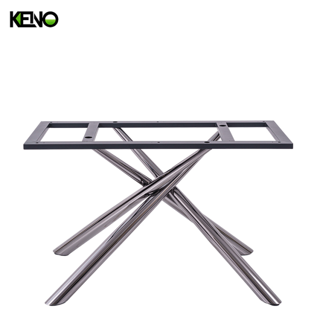 Steel Base Kitchen Table and Chairs, Transformation Dining Table Industrial Stone Table in White for Dining Room