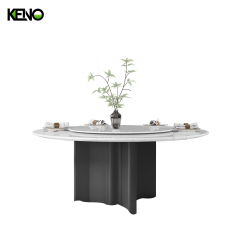 White Home Furniture Dining Room Marble Dining Table Set with 6 Chairs