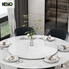 White Home Furniture Dining Room Marble Dining Table Set with 6 Chairs