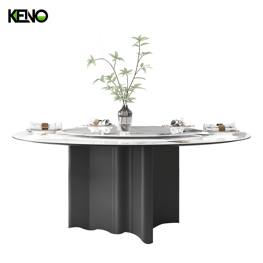 White Home Furniture Dining Room Sintered Stone Dining Table Set with 6 Chairs