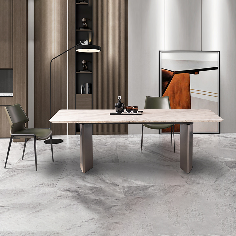 Gray Color Table leg Kitchen Home Furniture Dining Room Rectangle Table and Chair