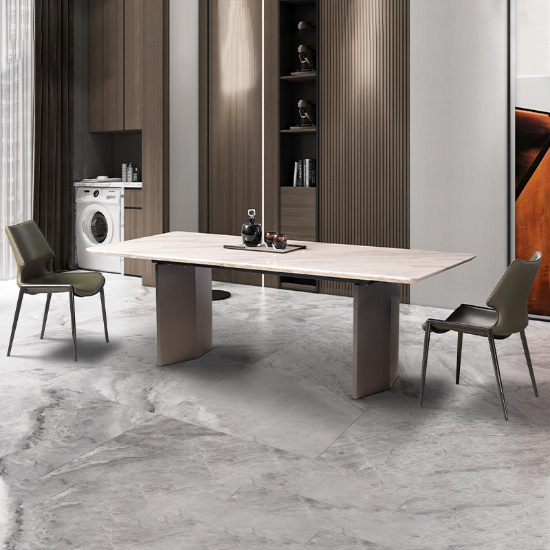 Gray Color Table leg Kitchen Home Furniture Dining Room Rectangle Table and Chair