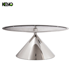 Foshan Luxury Furniture Silver Color Kitchen Dining Room Table