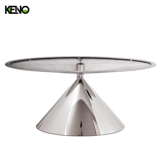 Foshan Luxury Furniture Silver Color Kitchen Dining Room Table