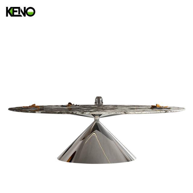 Luxury Table Silver Color Dining Room Leg