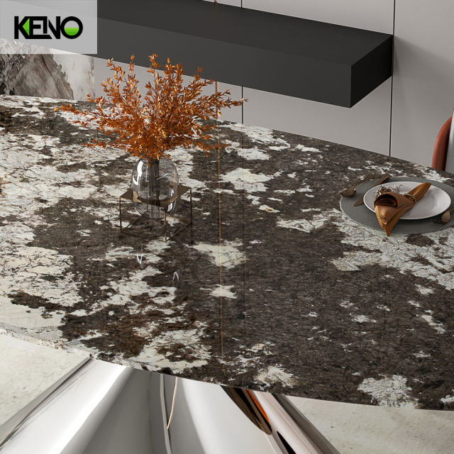 Luxury Table Silver Color Dining Room Leg