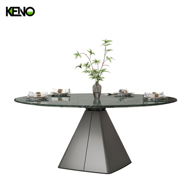 High Quality Dark Color Table Leg Kitchen Home Furniture Merble Dining Table and Chair