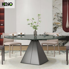 High Quality Dark Color Table Leg Kitchen Home Furniture Merble Dining Table and Chair
