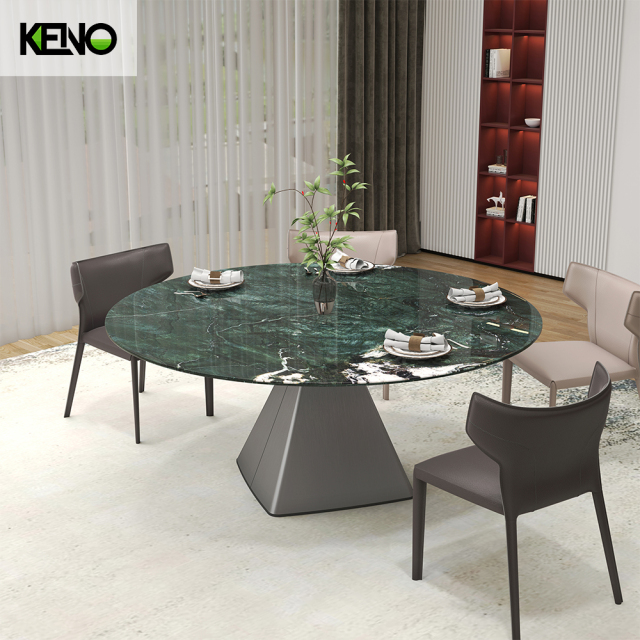 High Quality Dark Color Table Leg Kitchen Home Furniture Merble Dining Table and Chair