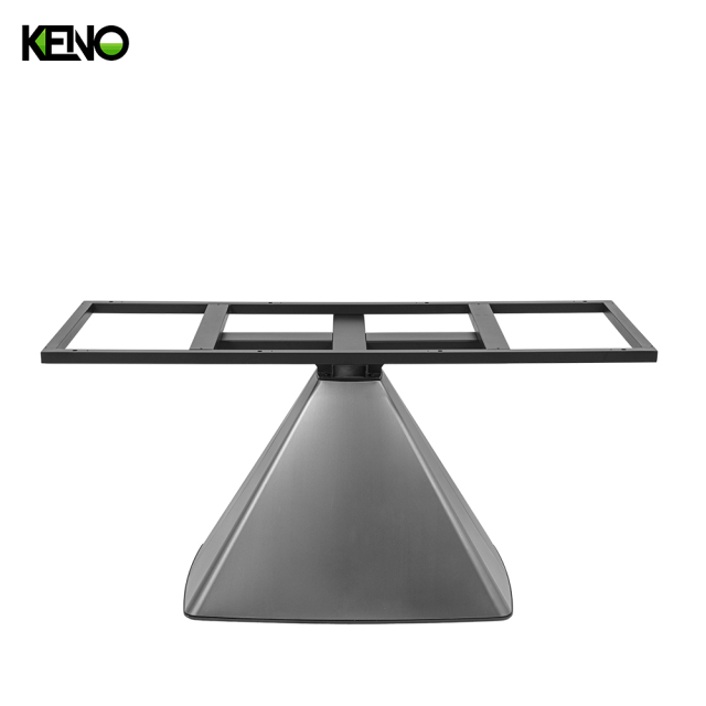 KENO Factory Home Furniture Rectangle Wood-grain Dining Table Set with Dining Chairs