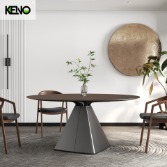 KENO Factory Elegant Wooden Board Tabletop Dining Table Set