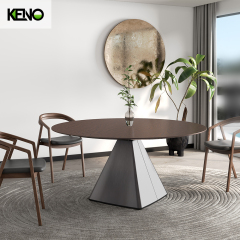 KENO Factory Elegant Wooden Board Tabletop Dining Table Set