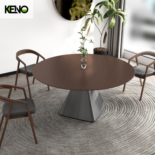 KENO Factory Elegant Wooden Board Tabletop Dining Table Set