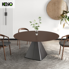 KENO Factory Elegant Wooden Board Tabletop Dining Table Set