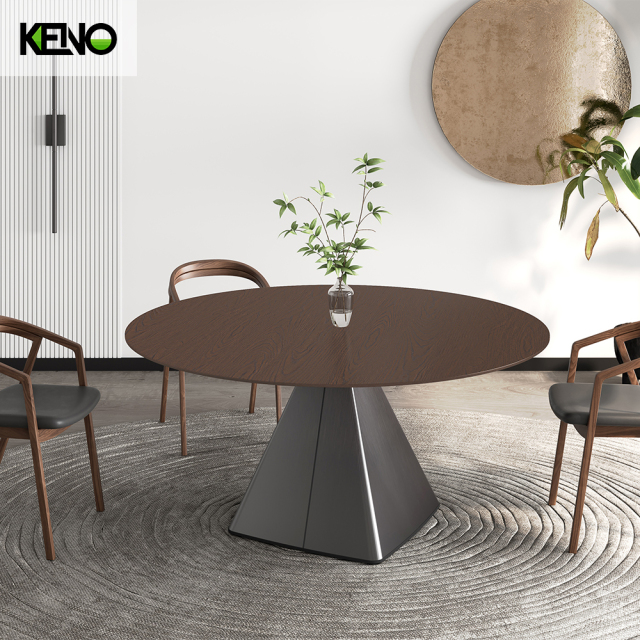 KENO Factory Elegant Wooden Board Tabletop Dining Table Set