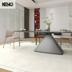 KENO Factory Home Furniture Rectangle Marble Dining Table Set with Dining Chairs