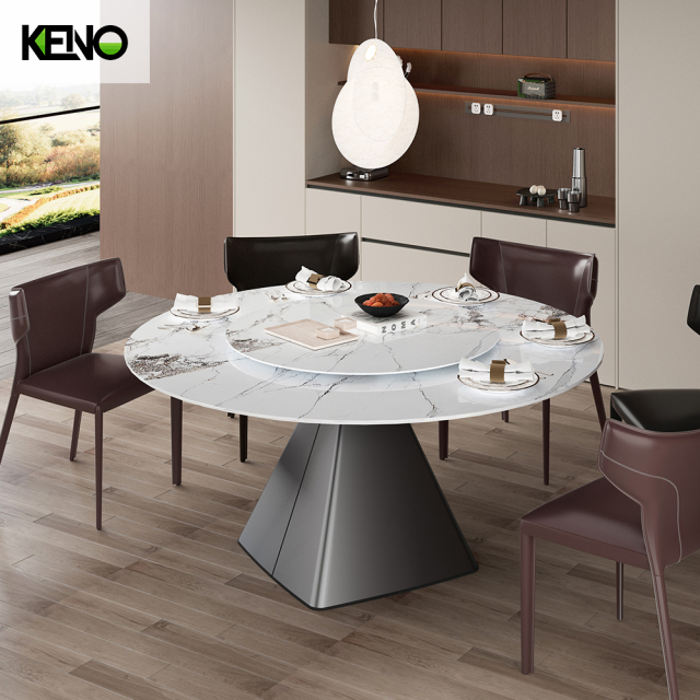 KENO Factory Home Furniture Elegant Slate Dining Table Set