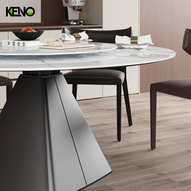 KENO Factory Home Furniture Elegant Slate Dining Table Set