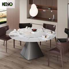 KENO Factory Home Furniture Elegant Slate Dining Table Set with Dining Chairs