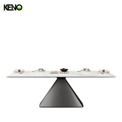 KENO Factory 1004B-3 Home Furniture Rectangle Wood-grain Dining Table Set with Dining Chairs