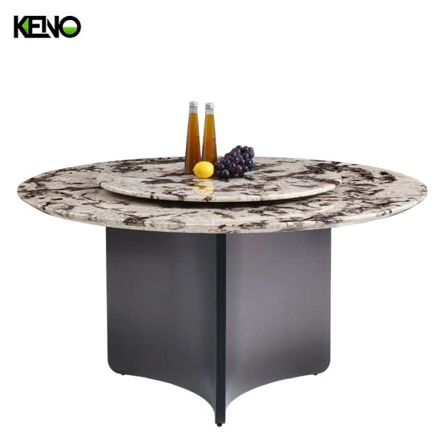 KENO Factory 1004B-3 Living Room Rectangle Sintered Stone Dining Table Set with Dining Chairs