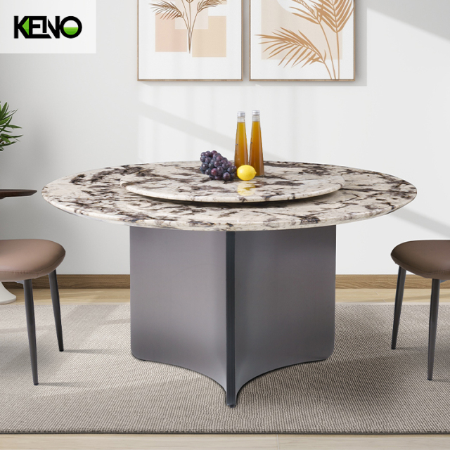 KENO Factory 1004B-3 Living Room Rectangle Sintered Stone Dining Table Set with Dining Chairs