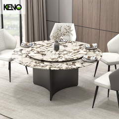 KENO Factory 1004B-3 Living Room Rectangle Sintered Stone Dining Table Set with Dining Chairs