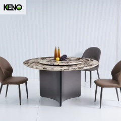 KENO Factory 1004B-3 Living Room Rectangle Sintered Stone Dining Table Set with Dining Chairs