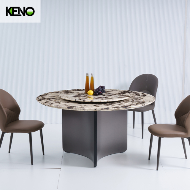 KENO Factory 1004B-3 Living Room Rectangle Sintered Stone Dining Table Set with Dining Chairs