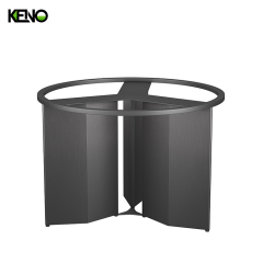 Luxury Romantic Round Turntable Marble Dining Table Set with Dining Chairs