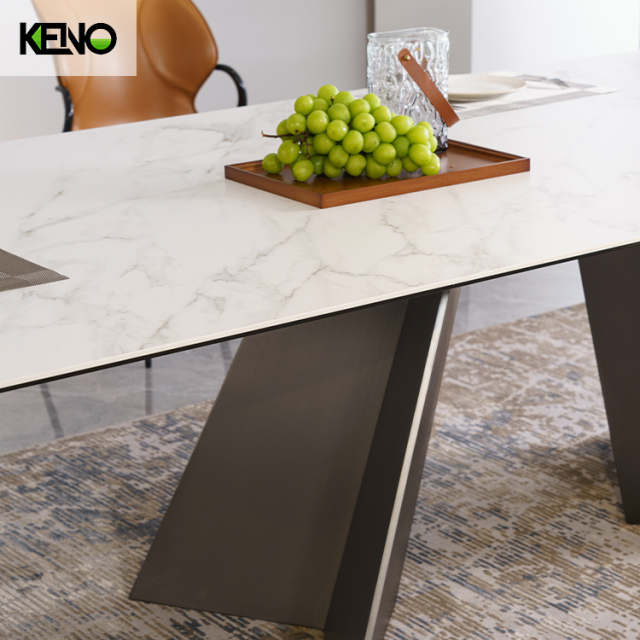Cozy Home High-end Luxury Goods Rectangle Sintered Stone Dining Table