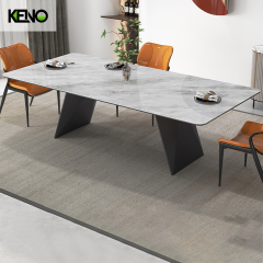 KENO Light Luxury Cozy Romantic Rectangle Marble Dining Table with Domestic Use