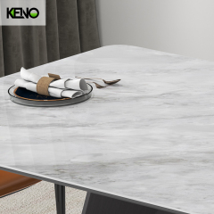 KENO Light Luxury Cozy Romantic Rectangle Marble Dining Table with Domestic Use