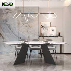 Cozy Home High-end Luxury Goods Rectangle Sintered Stone Dining Table