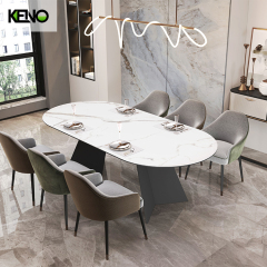 Cozy Home High-end Luxury Goods Rectangle Sintered Stone Dining Table