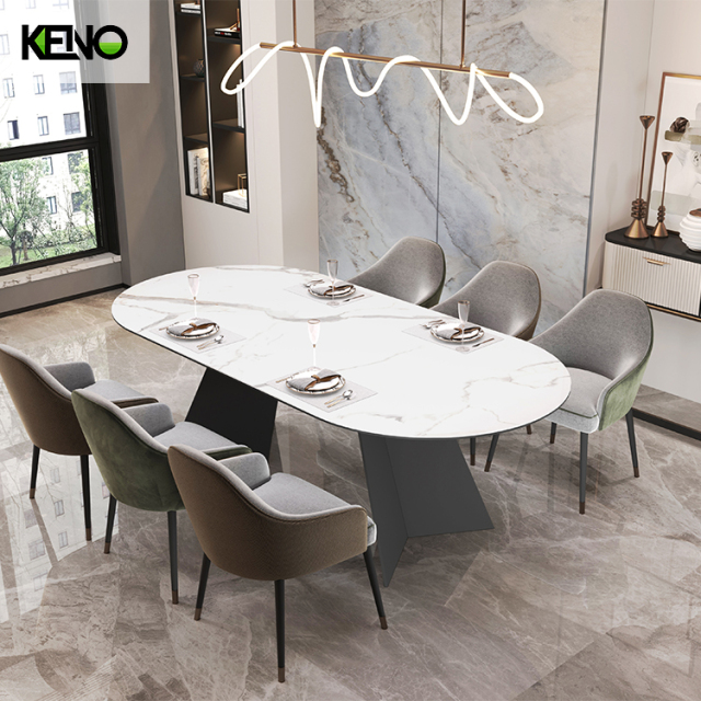 Cozy Home High-end Luxury Goods Rectangle Sintered Stone Dining Table