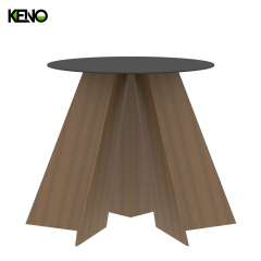 KENO Yellow Bronze Tones Romantic Round Sintered Stone Dining Table with Dinner Chairs
