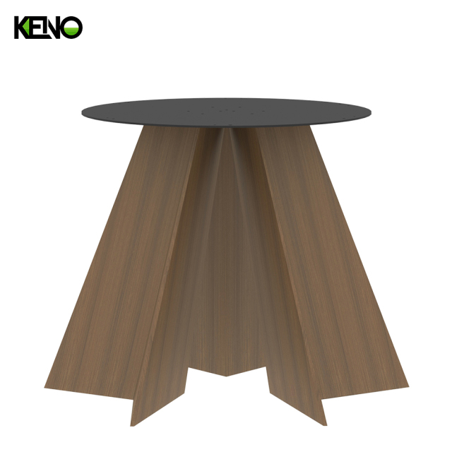 KENO Yellow Bronze Tones Romantic Round Sintered Stone Dining Table with Dinner Chairs