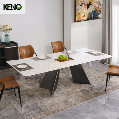 Home Furniture Dining Table High-end Rectangle Sintered Stone Dining Table Set