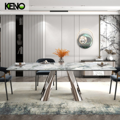 Marble Dining Table — Luxury Living Room & Dining Room Centerpiece