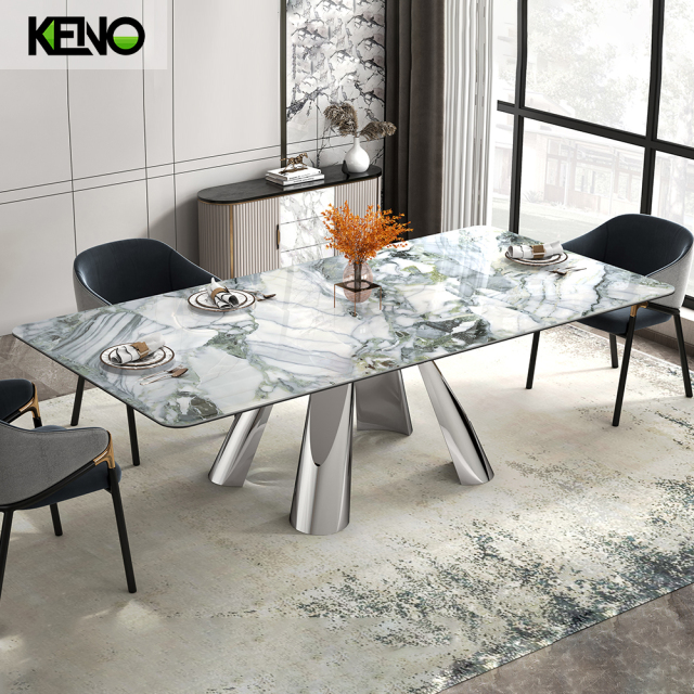 Marble Dining Table — Luxury Living Room & Dining Room Centerpiece