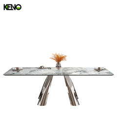 Luxury Modern Dining Table — Marble Top, Factory Direct Pricing