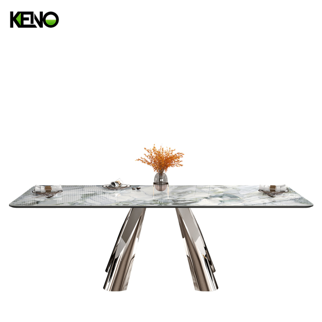 Luxury Modern Dining Table — Marble Top, Factory Direct Pricing