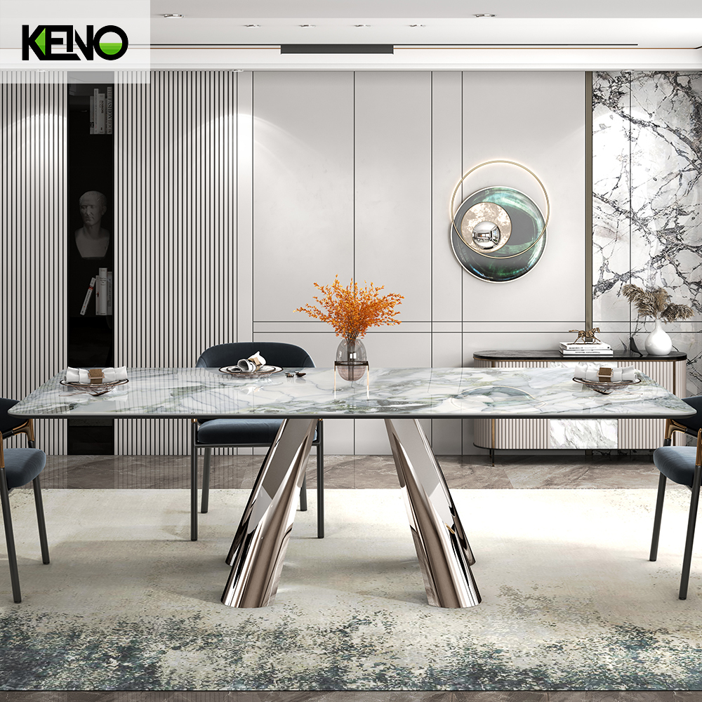 Luxury Modern Dining Table — Marble Top, Factory Direct Pricing