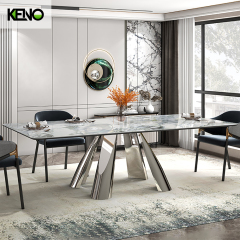 Luxury Modern Dining Table — Marble Top, Factory Direct Pricing