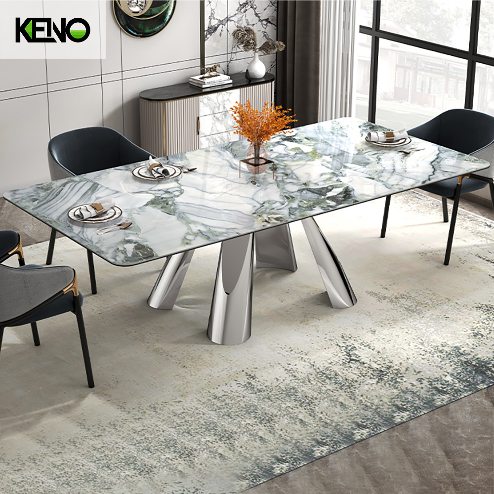Luxury Modern Dining Table — Marble Top, Factory Direct Pricing