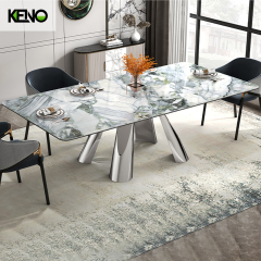 Luxury Modern Dining Table — Marble Top, Factory Direct Pricing